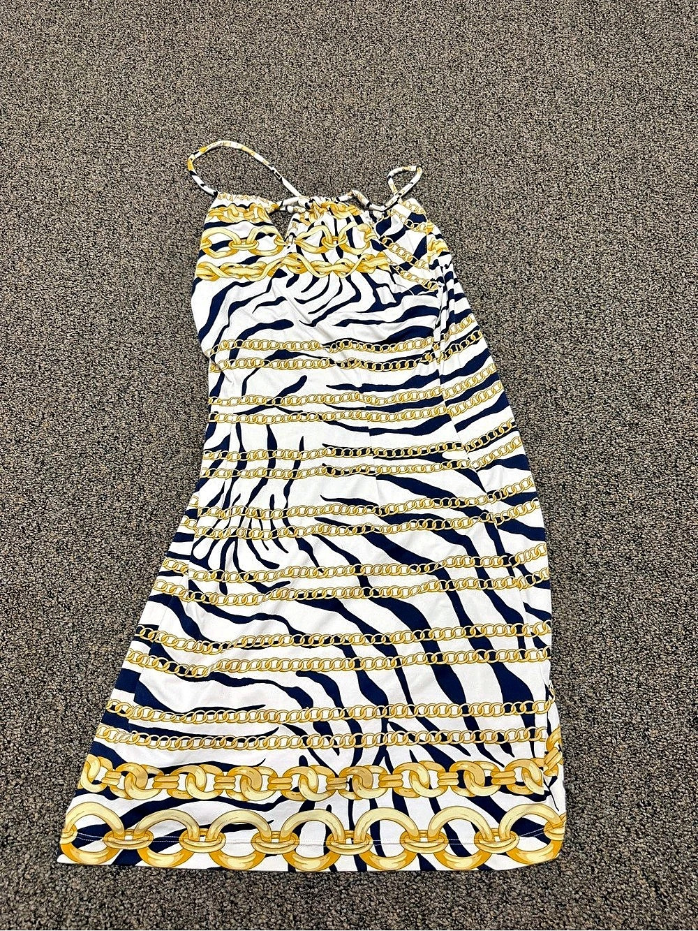 J. McLaughlin Maria Halter Dress White & Blue Small Like New Women’s Small